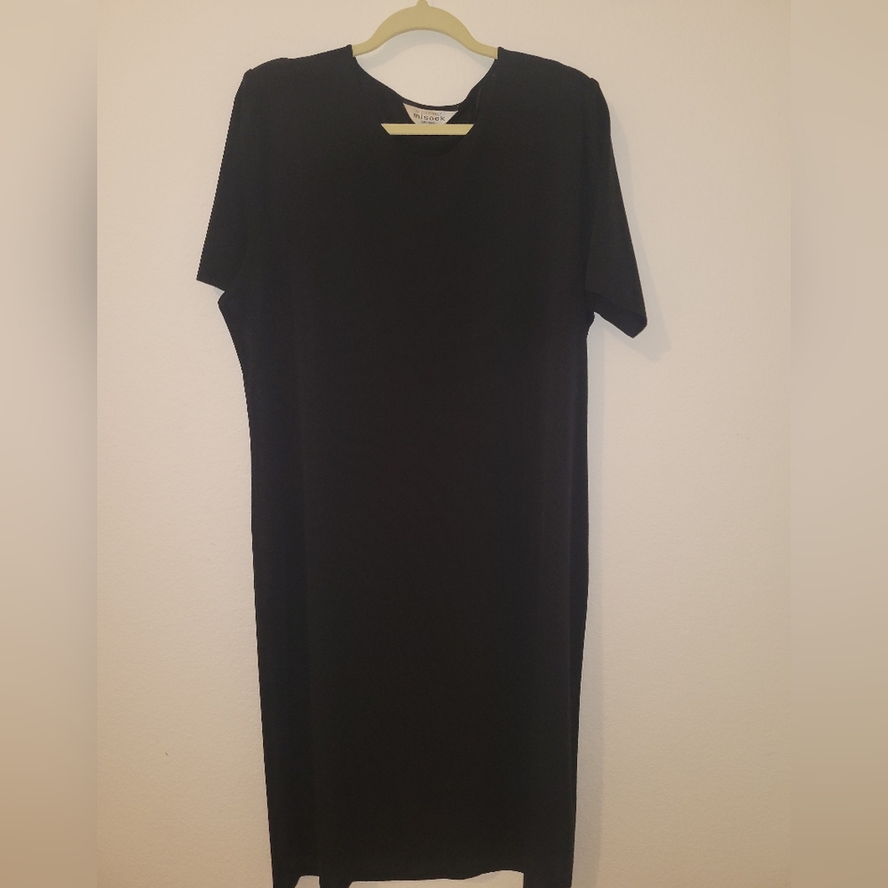 Misook 3x long black dress